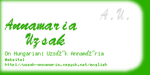 annamaria uzsak business card